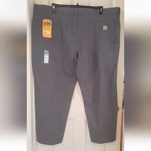NWT Carhartt Rugged Flex Relaxed Fit Gray Work Pants Size 54 x 32